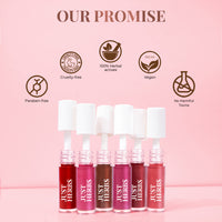 Thumbnail for Herb Enriched Matte Liquid Lipstick Kit- Set of 5 - Just Herbs