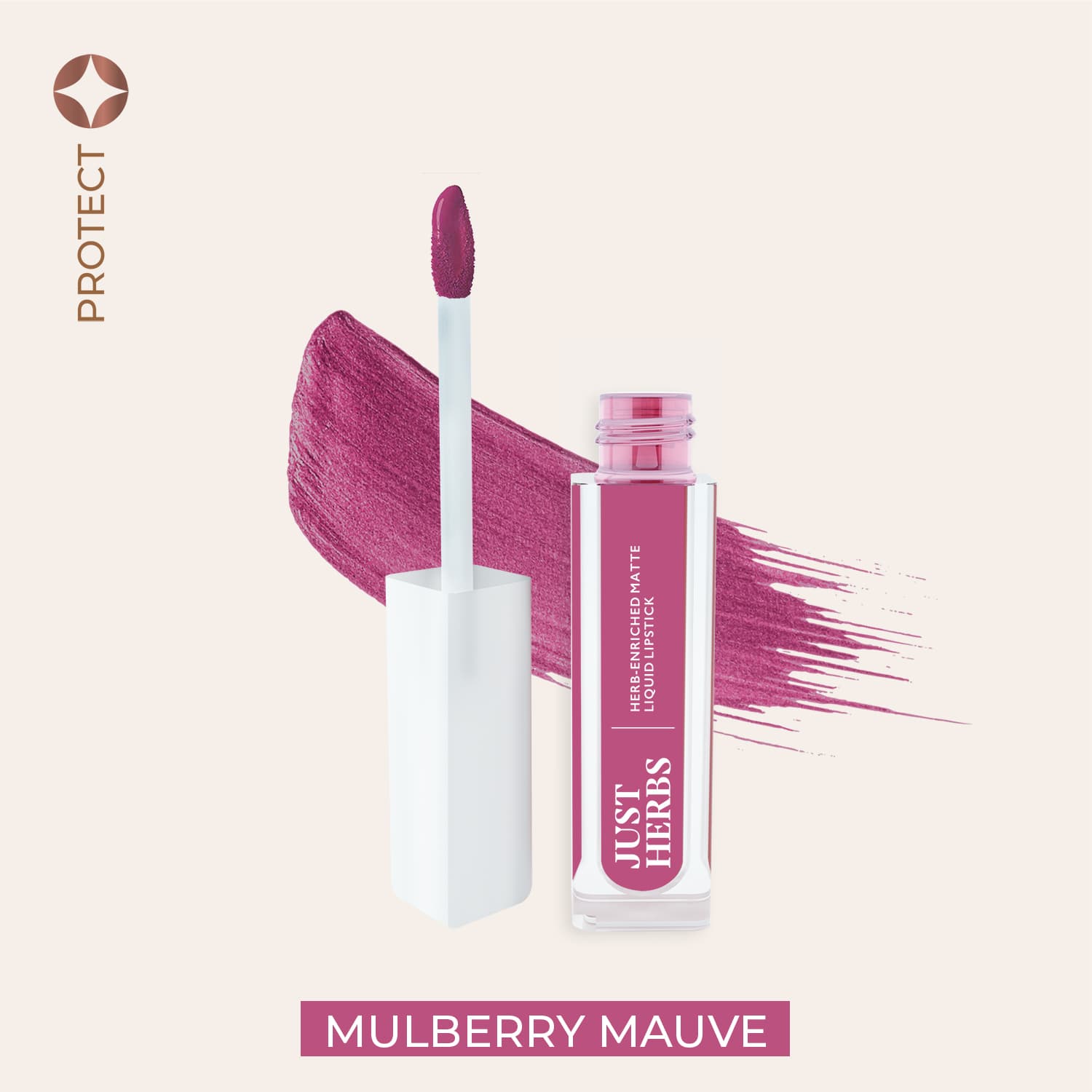 

Herb-enriched Matte Liquid Lipstick - Just Herbs, Mulberry_mauve