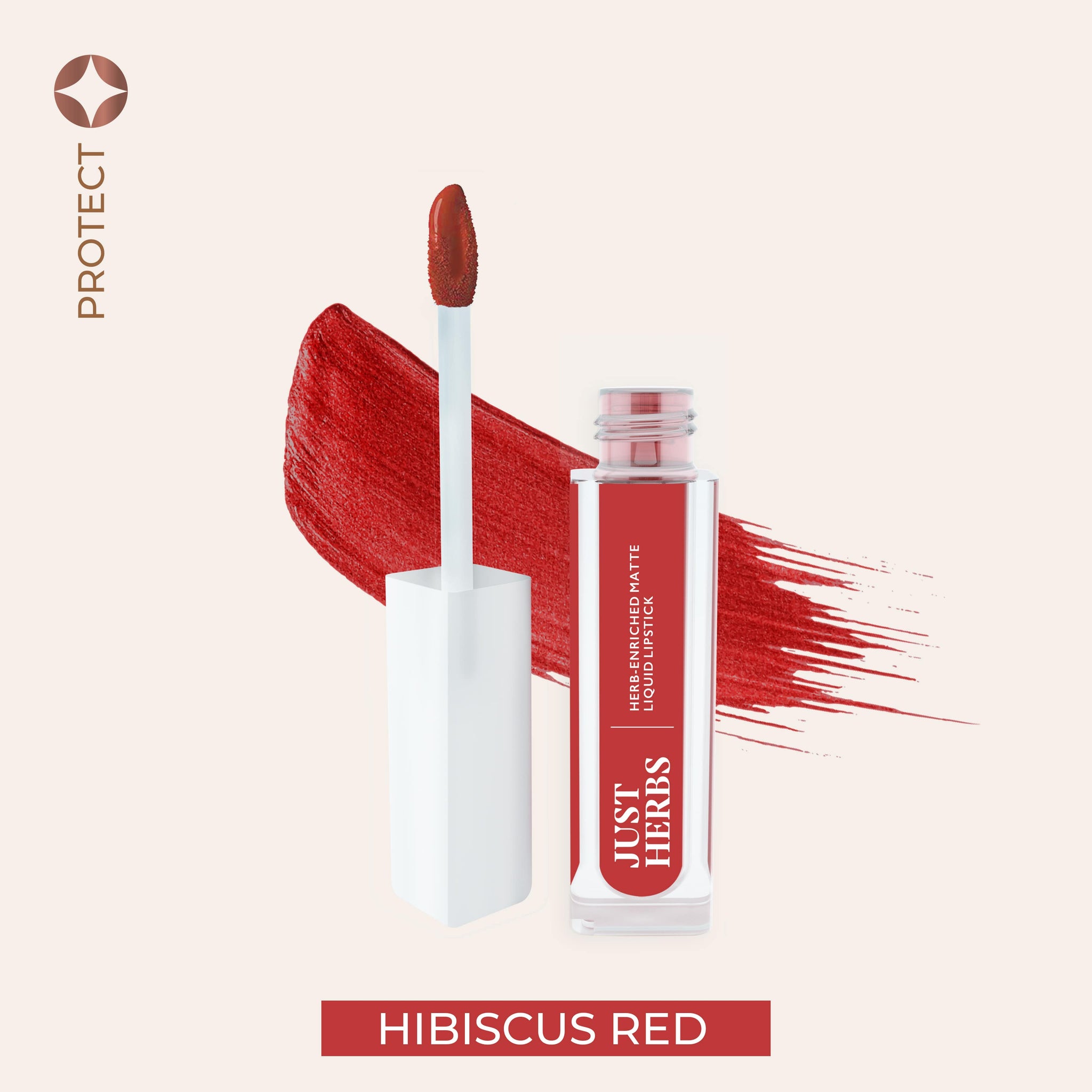 

Herb-enriched Matte Liquid Lipstick - Just Herbs, Hibiscus_red