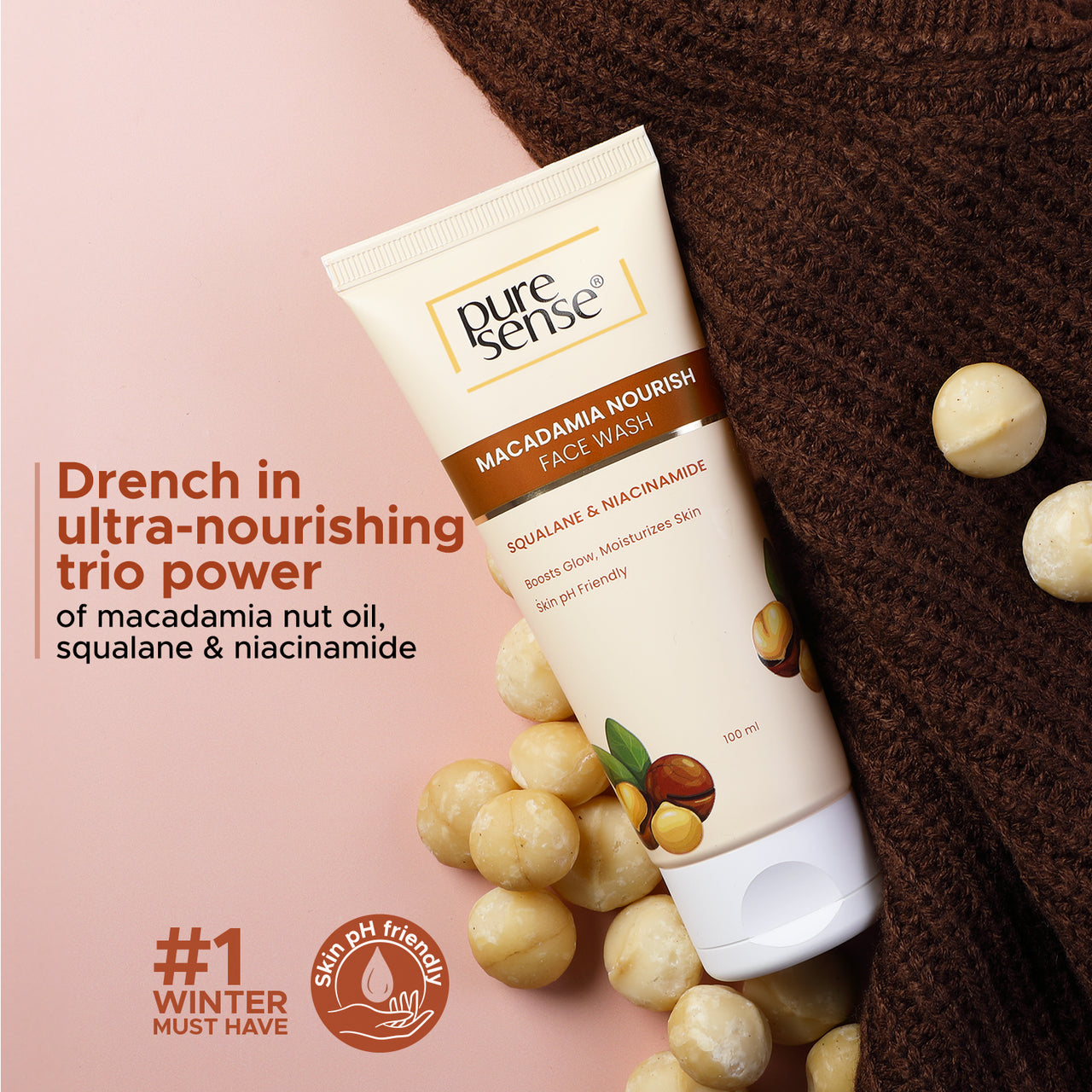 Macadamia Nourish Face Wash | Gentle cleanser | Cleanses gently, softens skin