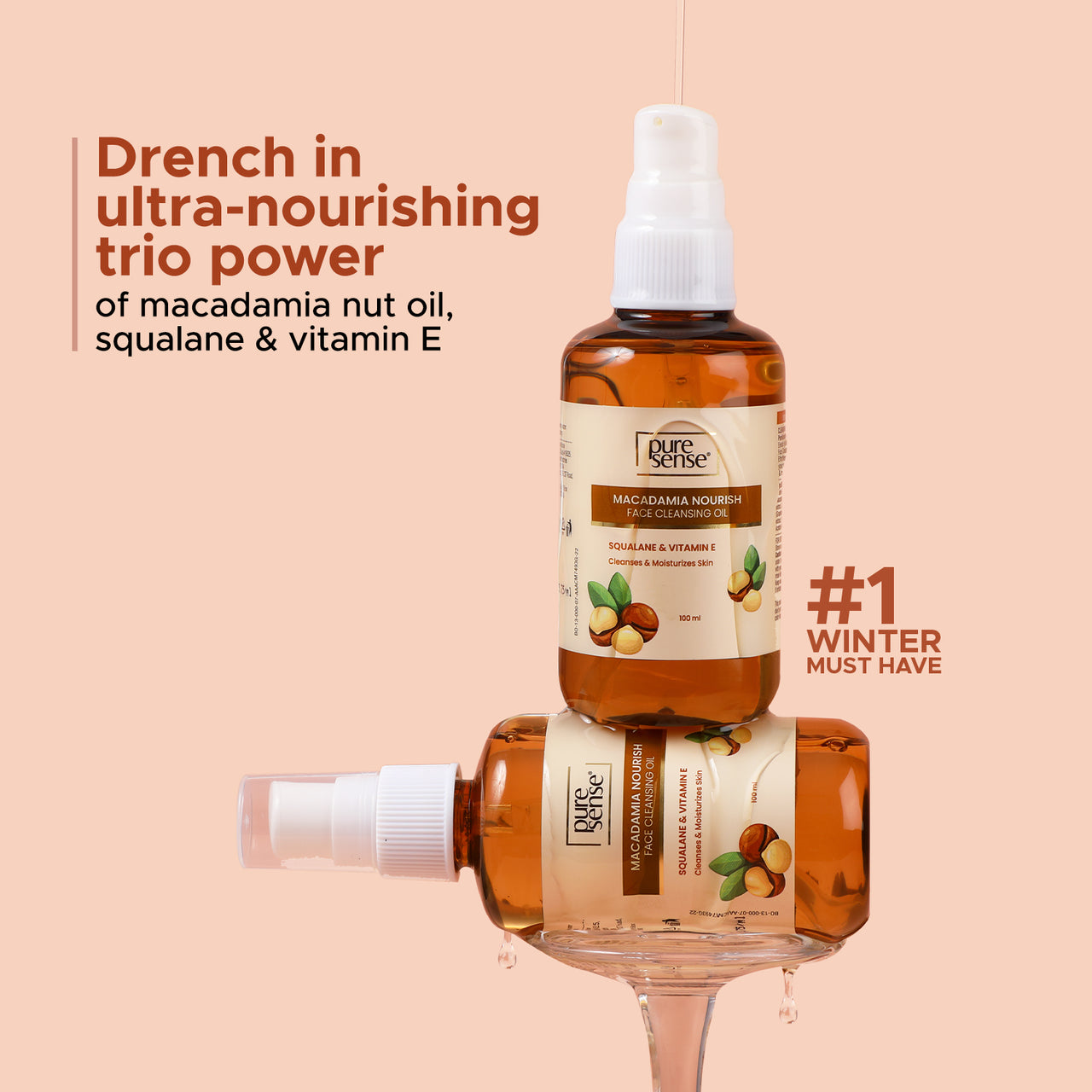 Macadamia Nourish Face Cleansing Oil | Makeup removal | Cleanses & moisturizes skin