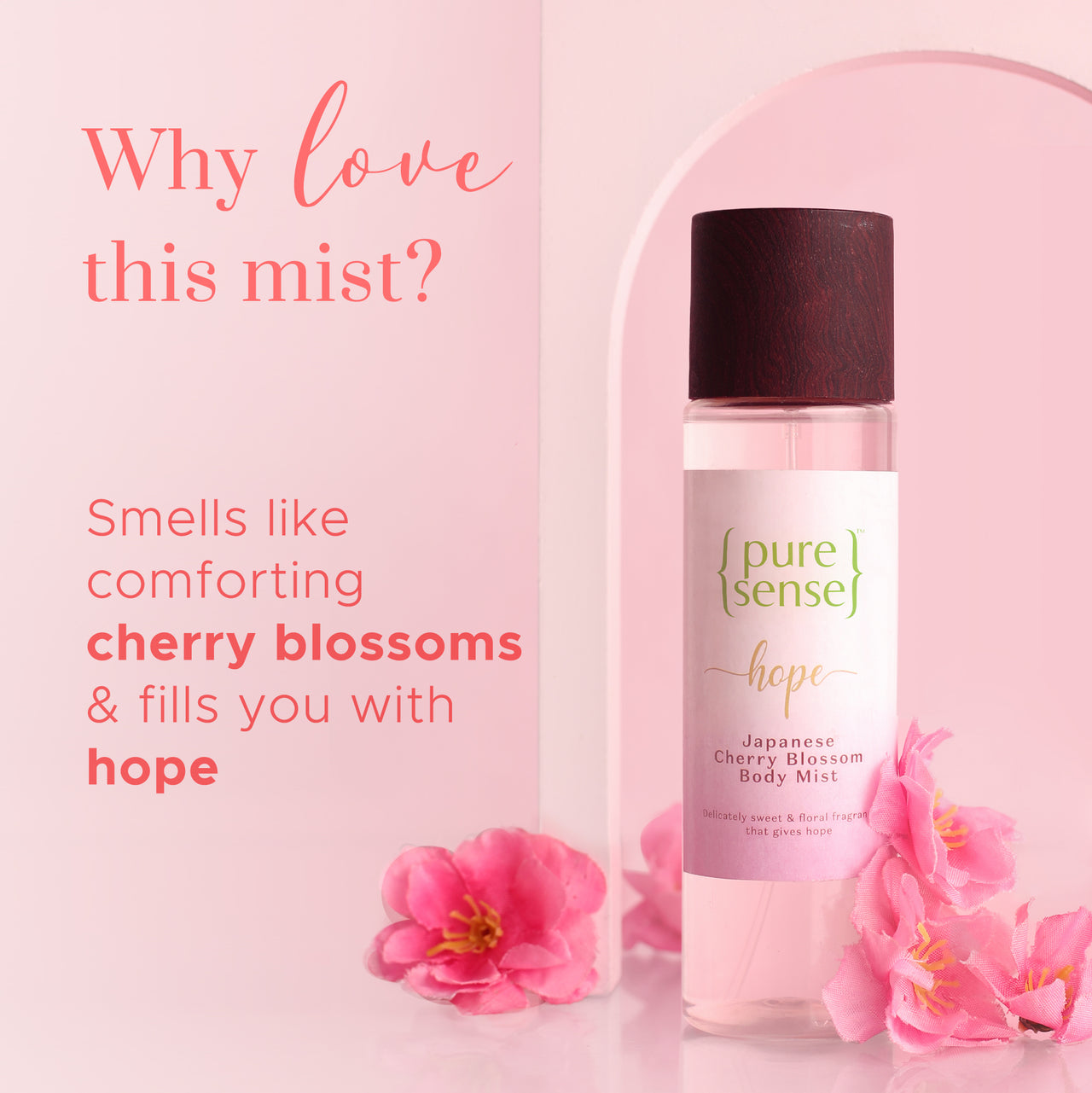 PureSense Hope Japanese Cherry Blossom Body Mist , 150 ml