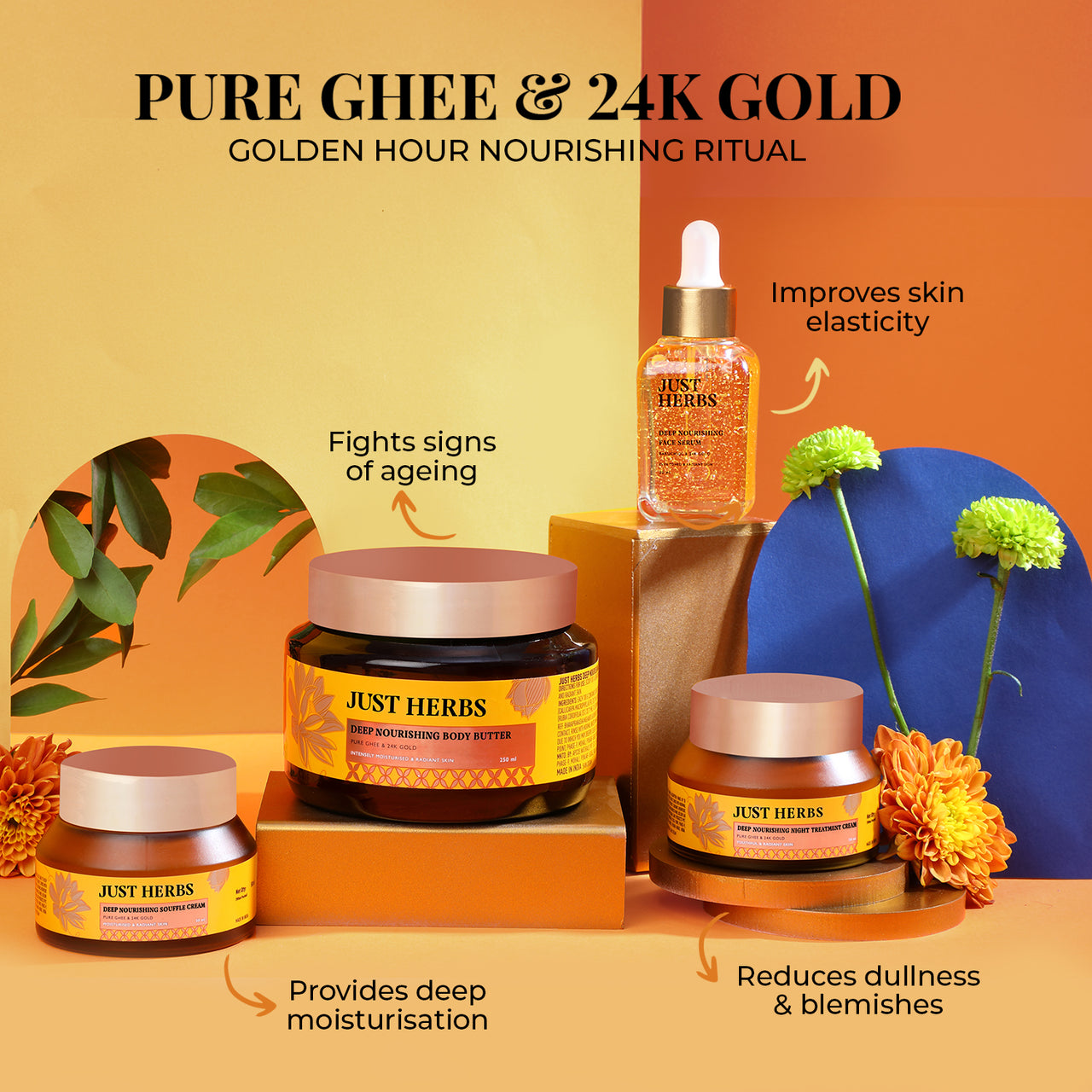 Pure Ghee & 24K Gold Kit | Golden Hour Nourishing Ritual