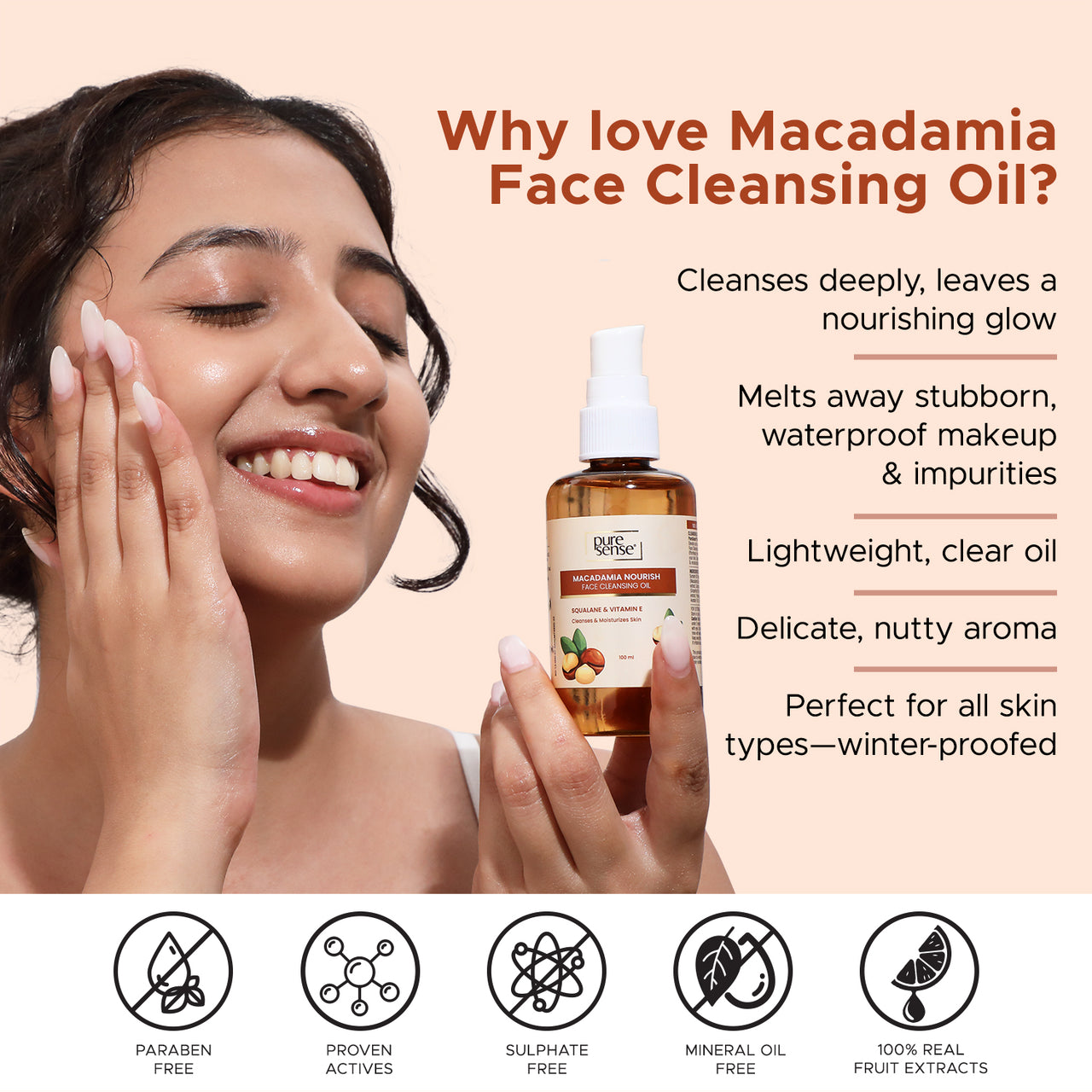 Macadamia Nourish Face Cleansing Oil | Makeup removal | Cleanses & moisturizes skin