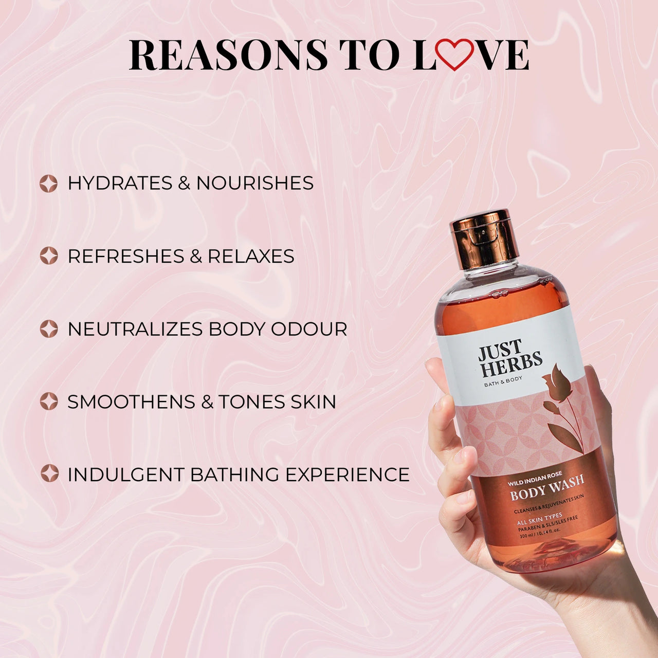 Wild Indian Rose Body Wash : 300 ml
