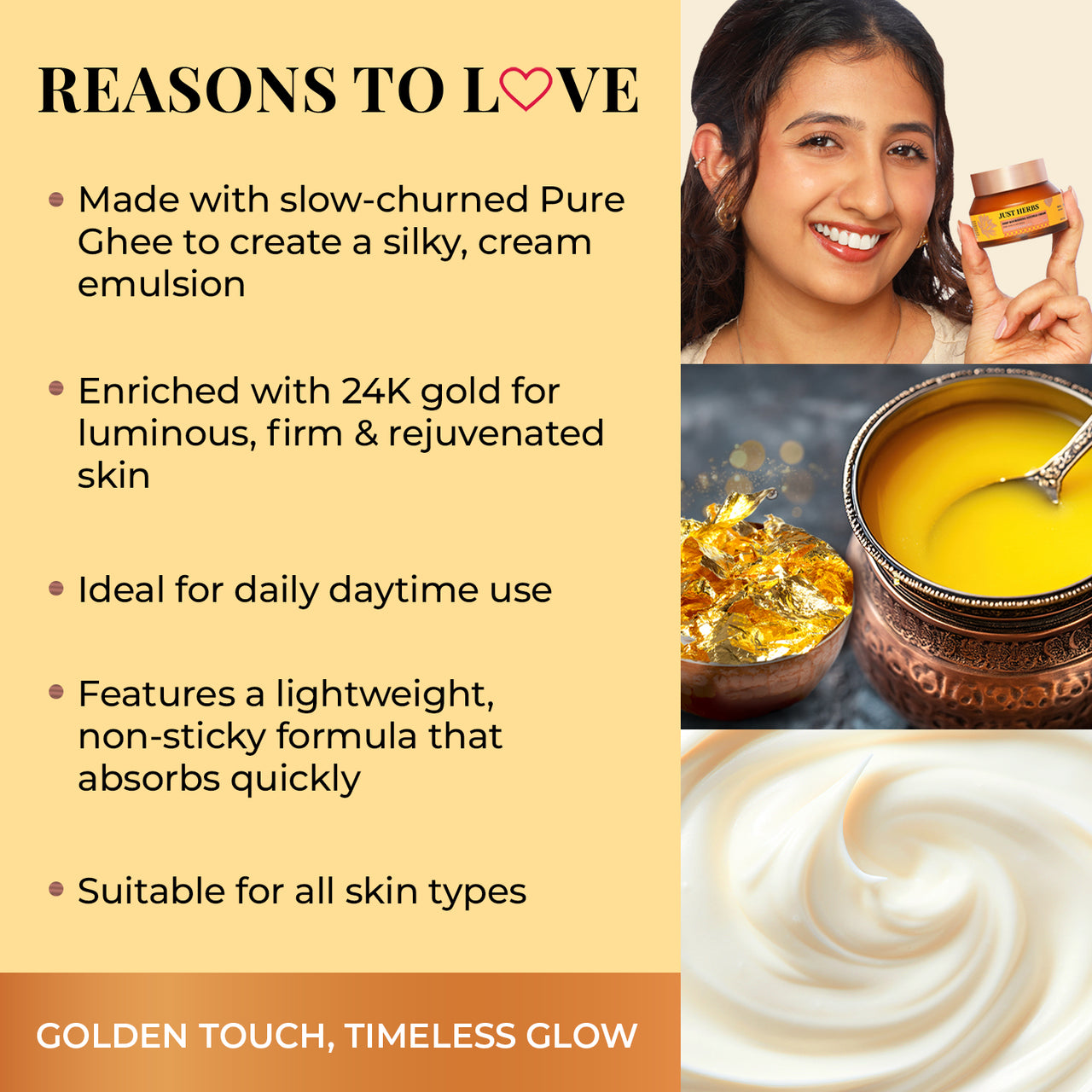 Pure Ghee & 24K Gold Deep Nourishing Souffle Cream