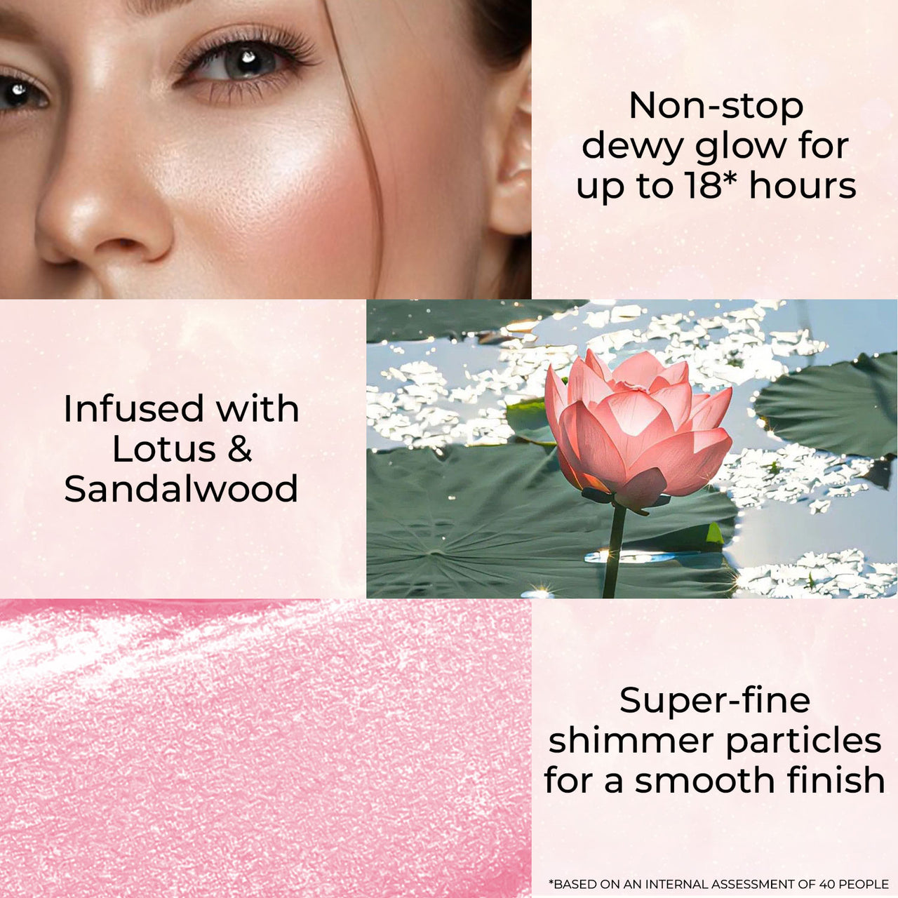 Sunlit Gleam: Lumi-glow Strobe Cream with Lotus & Sandalwood : 30 g