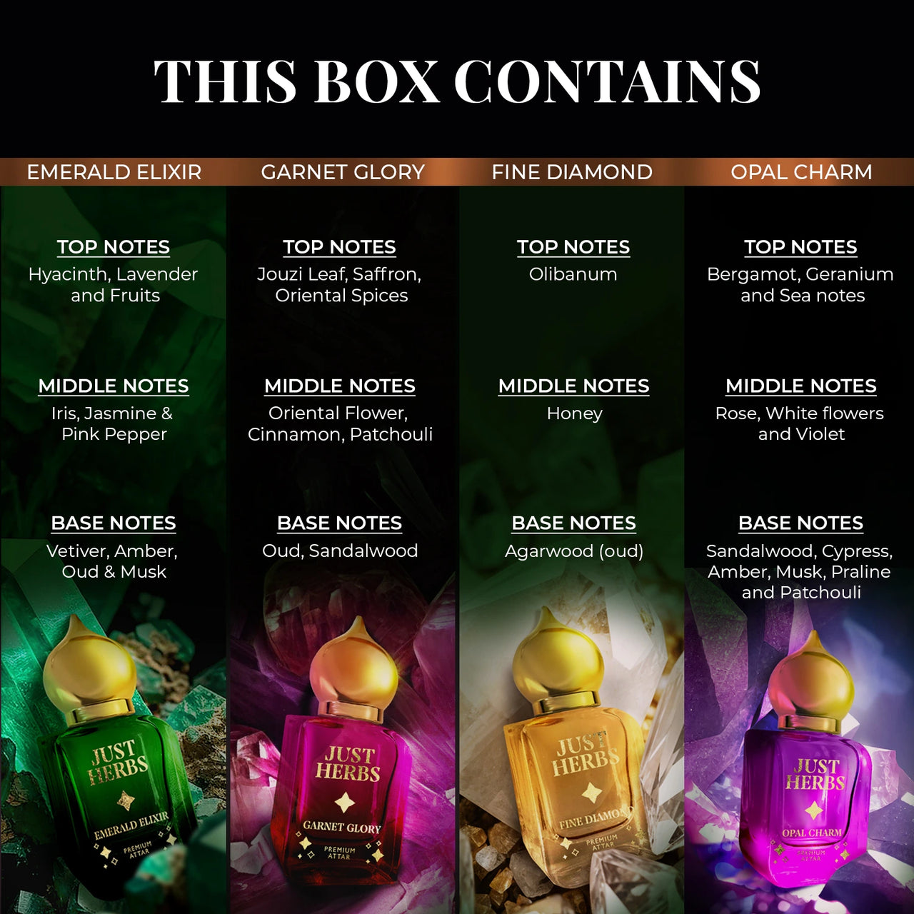 Just Herbs Royal Attar Collection (40 ML)