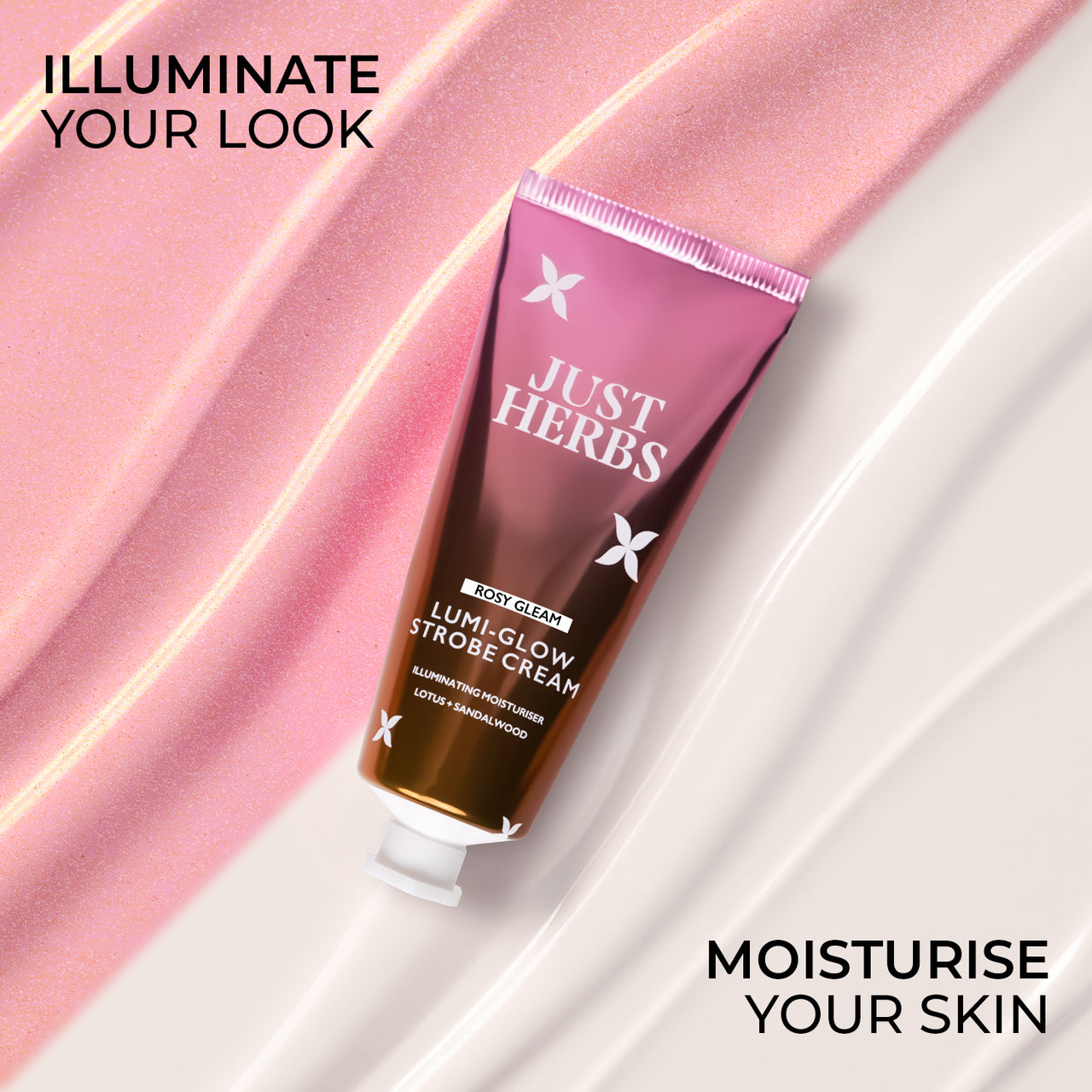 Sunlit Gleam: Lumi-glow Strobe Cream with Lotus & Sandalwood : 30 g