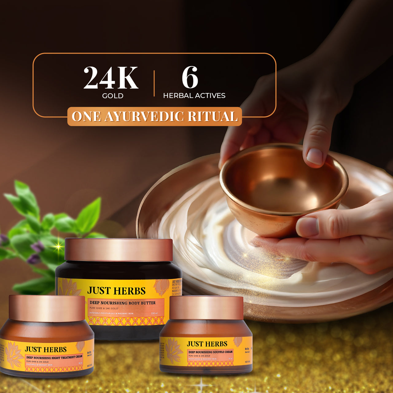 Pure Ghee & 24K Gold Kit | Golden Hour Nourishing Ritual