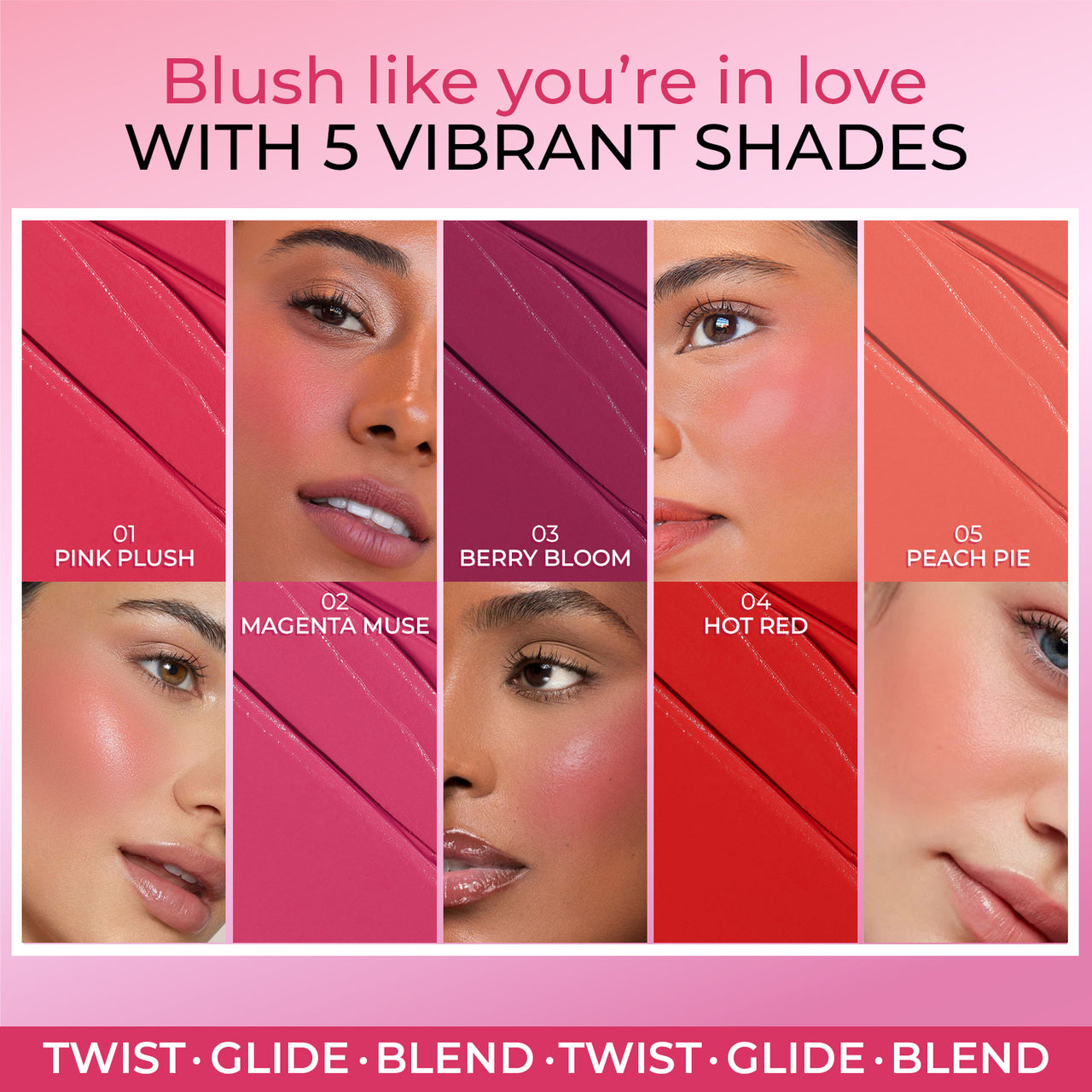 Magenta Muse: Born To Blush Stick with Shea Butter & Cica