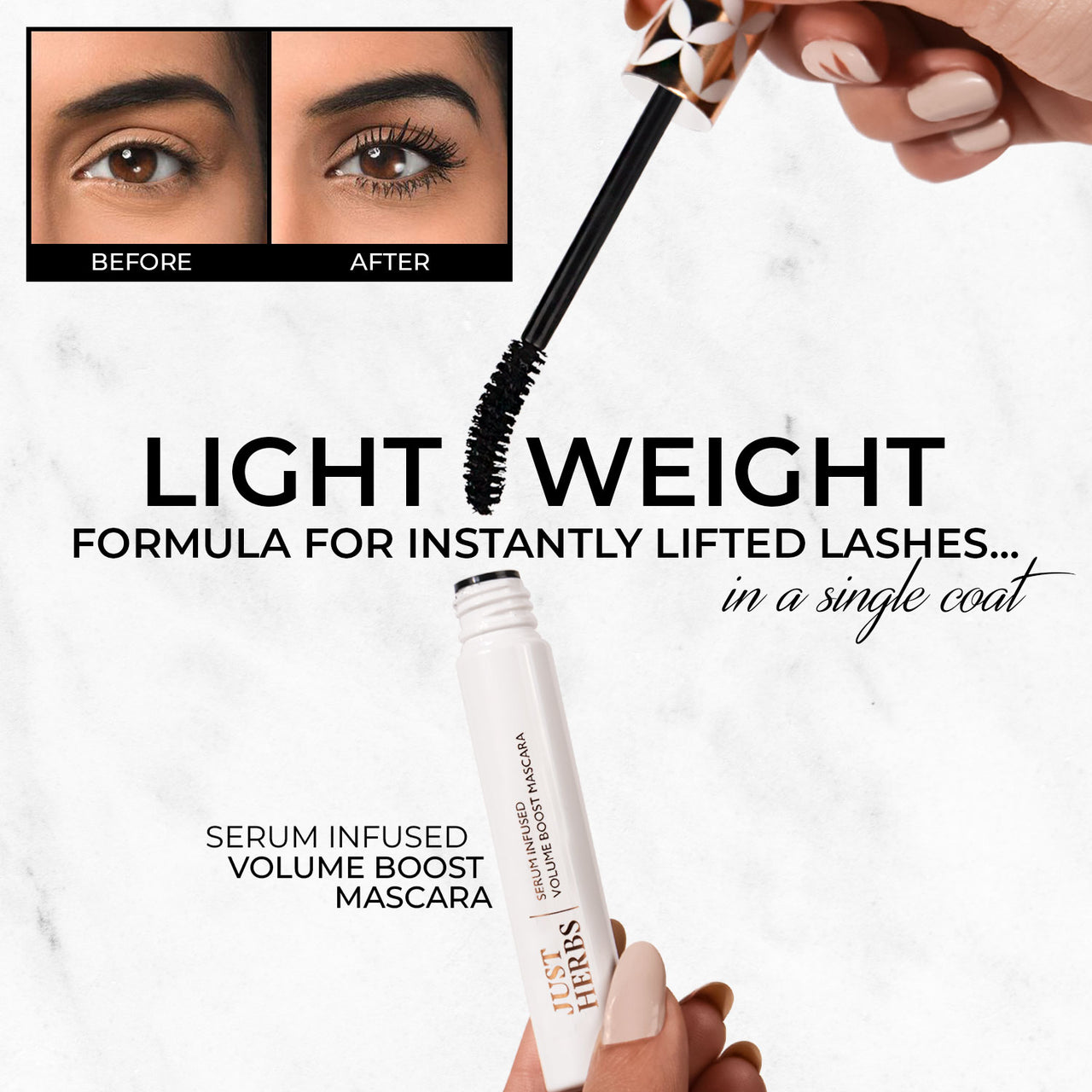 Serum-infused Volume Boost Mascara with Castor Oil and Coconut Oil 8 ml