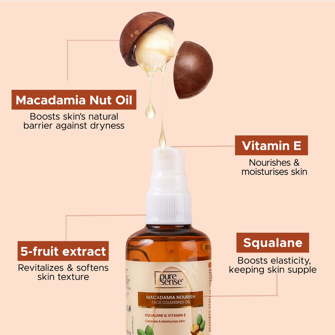 Macadamia Nourish Face Cleansing Oil | Makeup removal | Cleanses & moisturizes skin