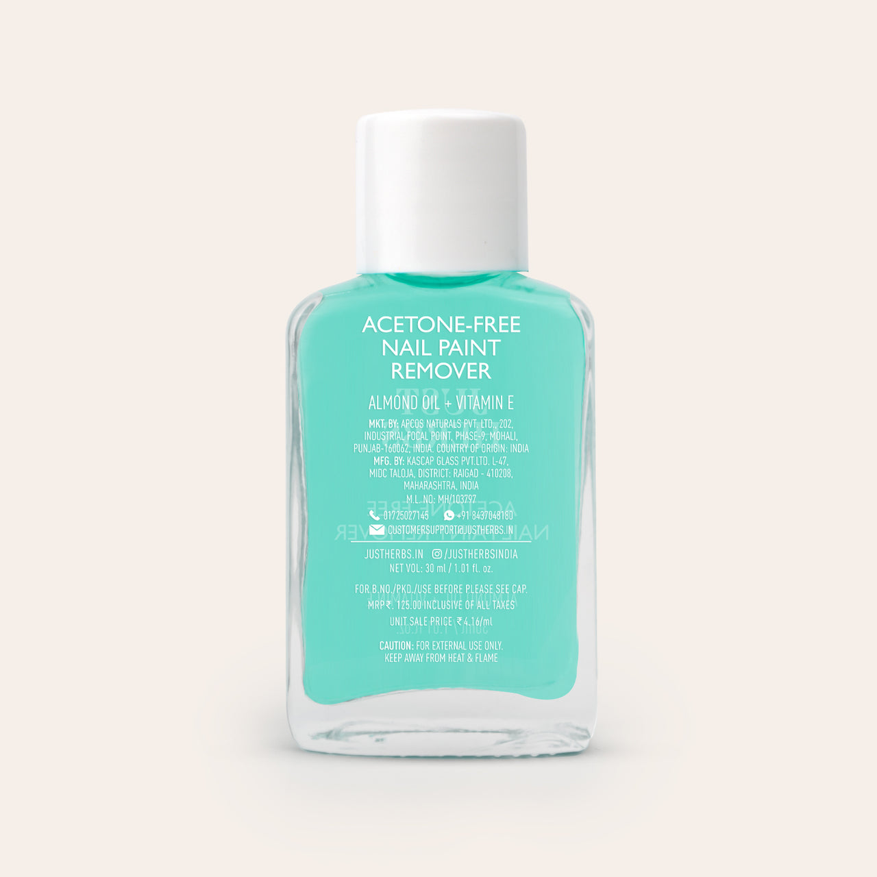 Buy BEE ORGANIK Organic Nail Polish Remover | Nail Enamel& Paint Remover |  Non Acetone | Natural and Plant based | Condition and Strengthen Nails | No  Chemical | 30ml Online at