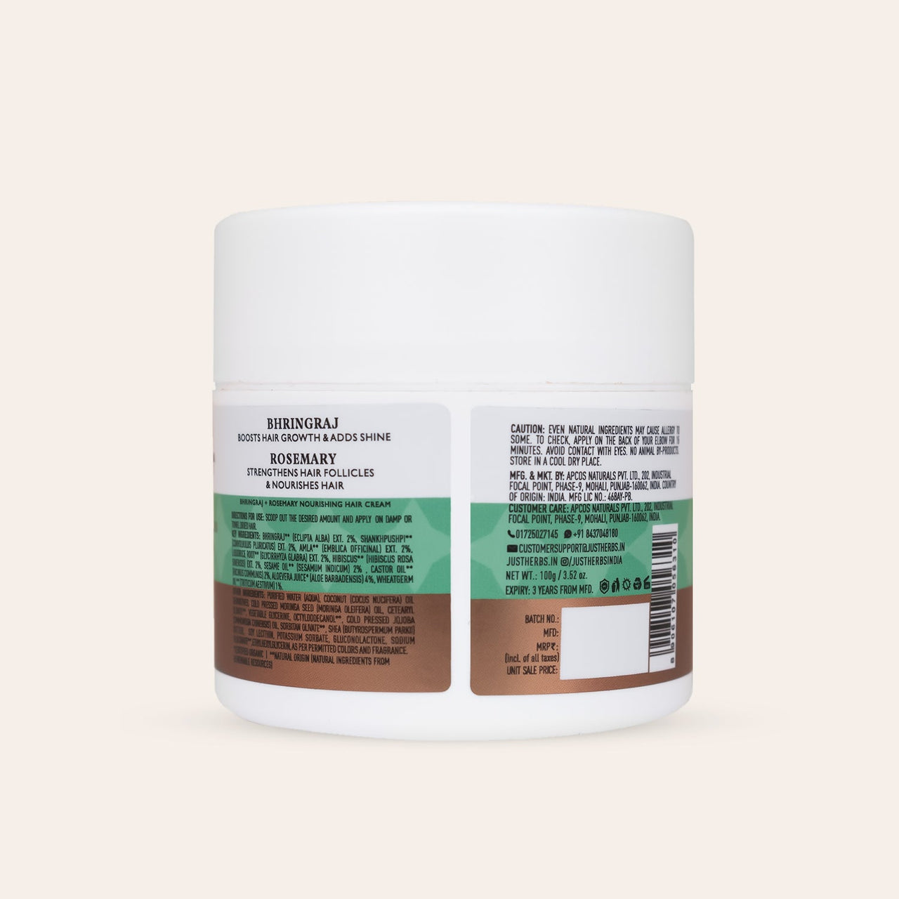 Nourishing Hair Cream with Bhringraj & Rosemary 100 g