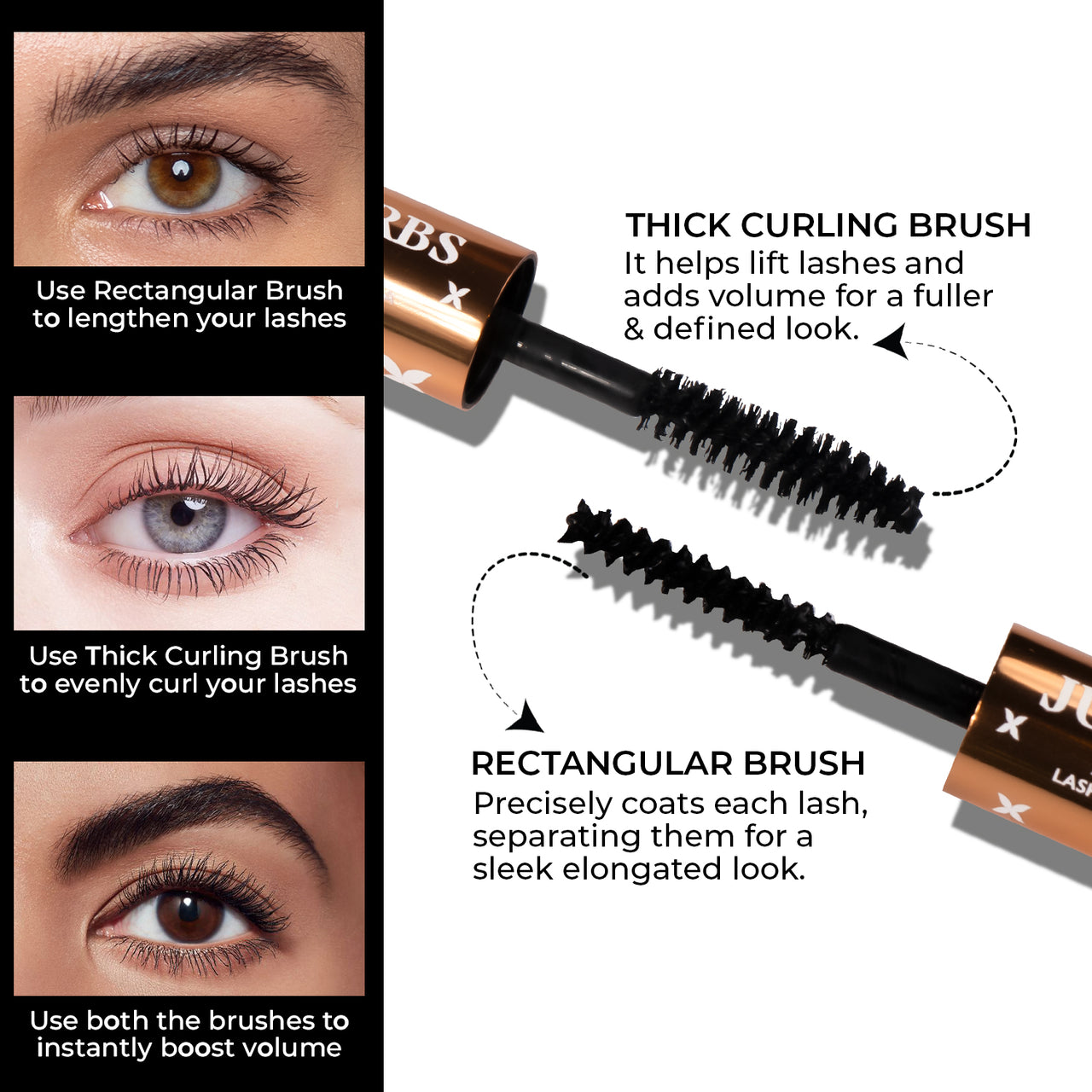 2-in-1 Serum-infused Lash Enhancing Mascara with Castor Oil and Coconut Oil