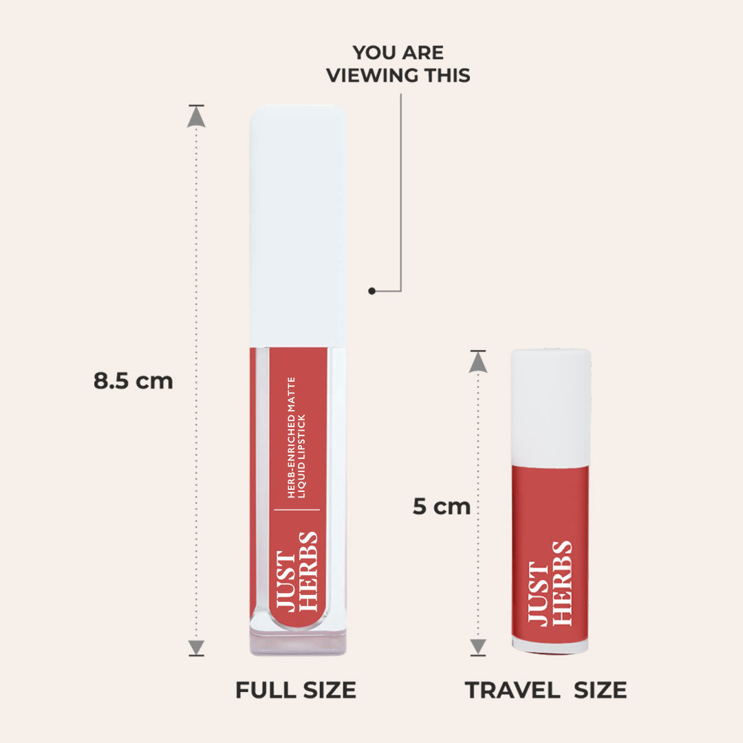 Full-Size Herb Enriched Matte Liquid Lipstick Kit: Set of 5