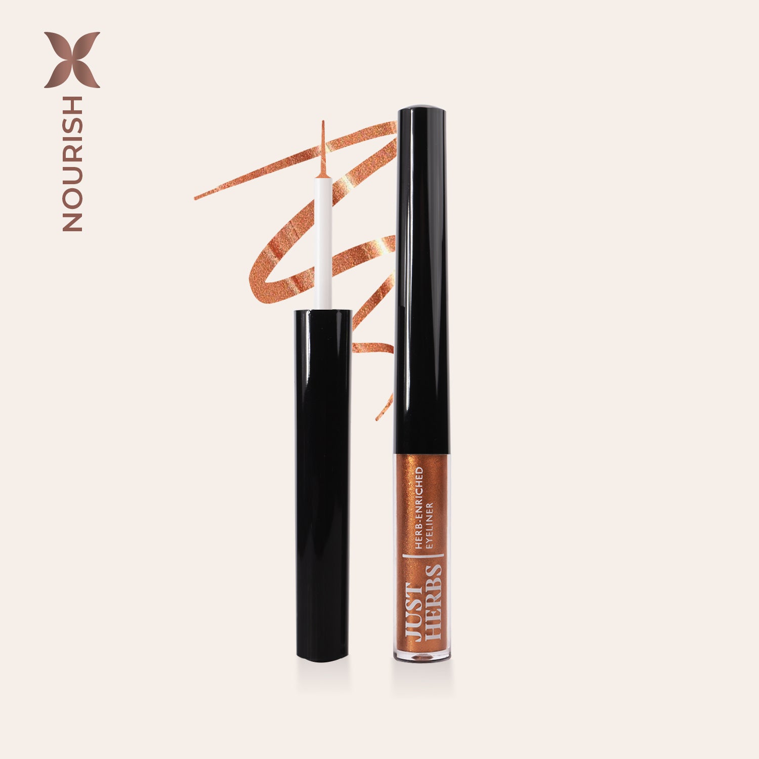 

Herb-Enriched Waterproof Eyeliner Organic with Jojoba Oil & Vitamin E, Jhel-11 copper luxe