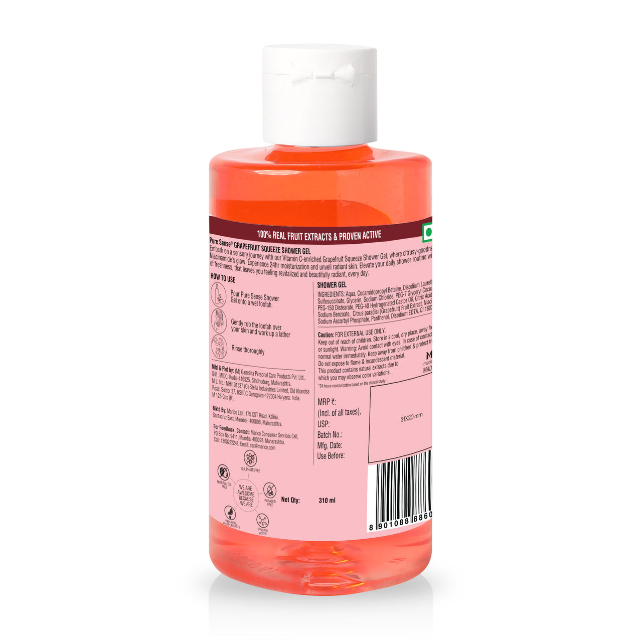 PureSense Grapefruit Squeeze Shower Gel 310ml