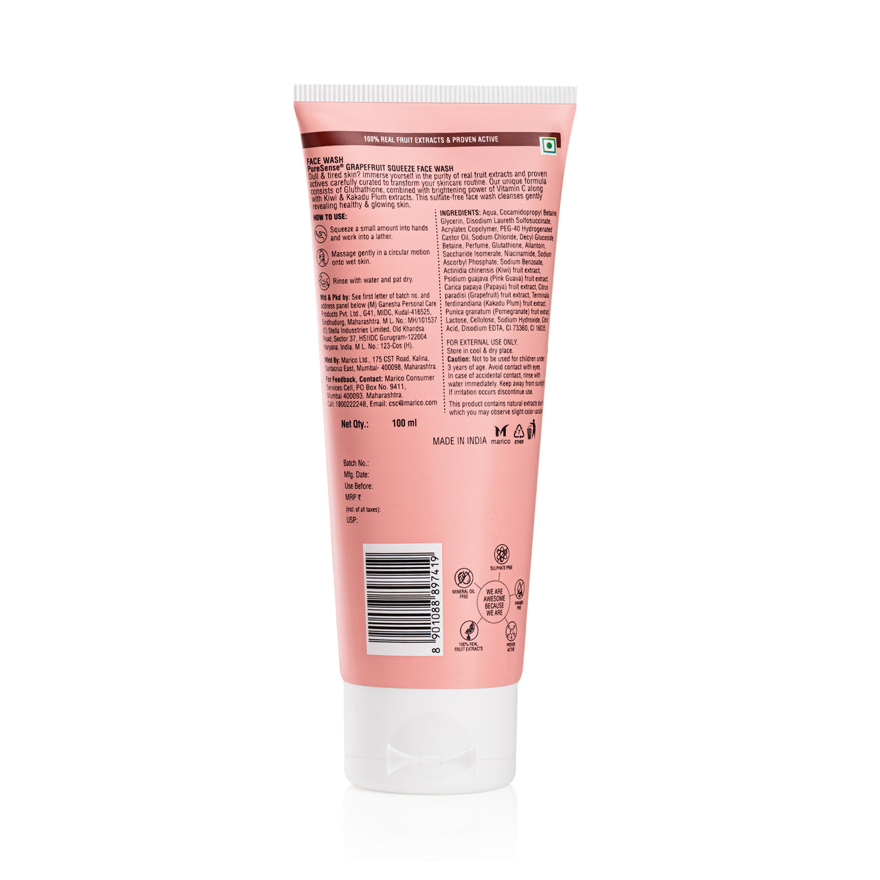 PureSense Grapefruit Squeeze Face Wash 100ml