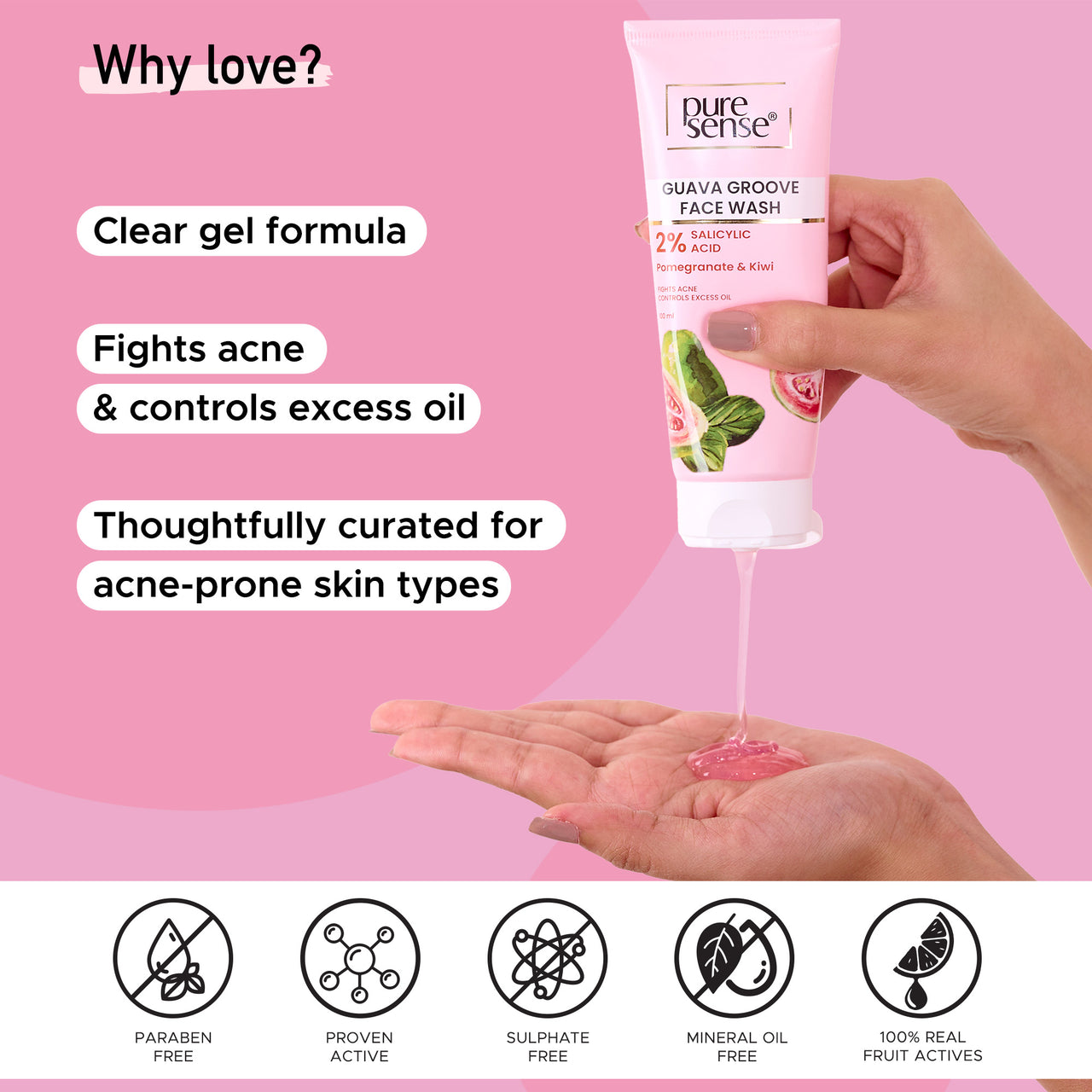 PureSense Guava Groove Face Wash 100ml