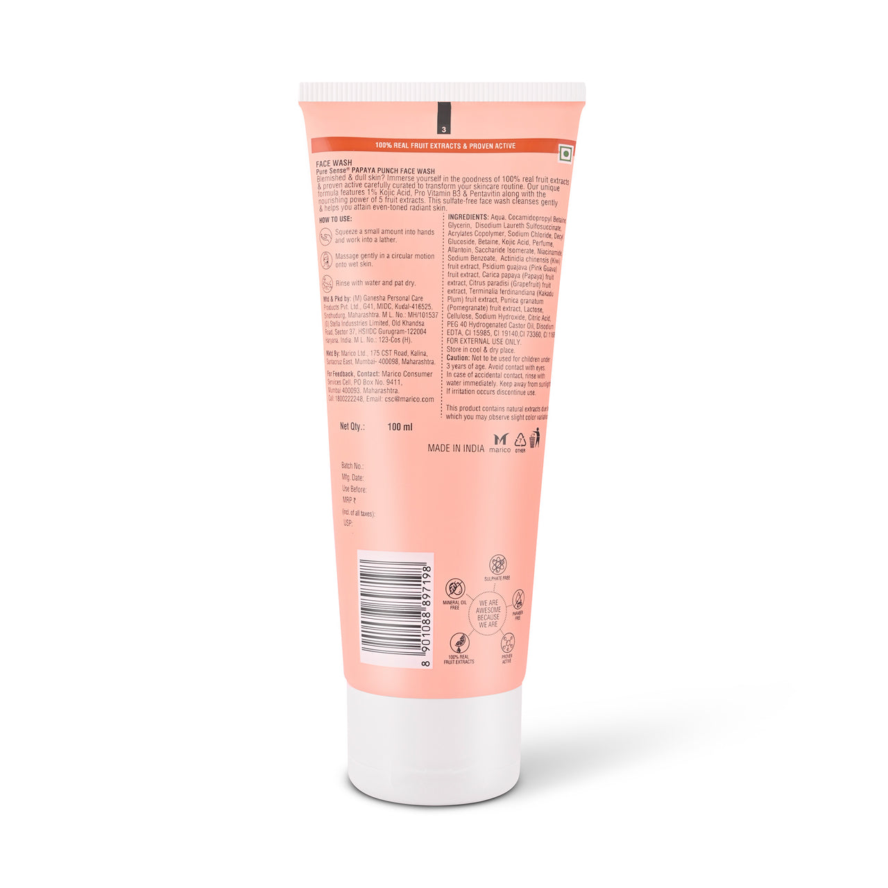 PureSense Papaya Punch Face Wash 100ml