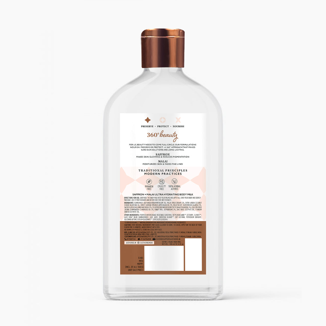 Ultra Hydrating Body Milk with Saffron and Malai 300 ml