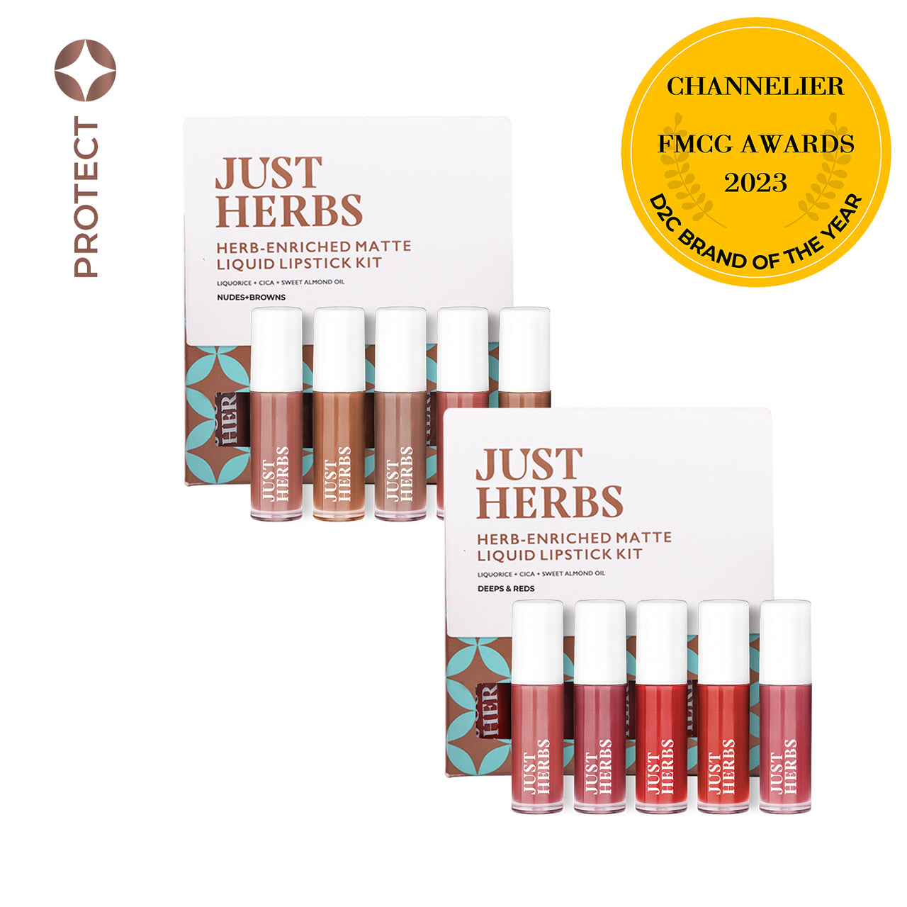 Herb-enriched Matte Liquid Lipstick Combo (Deeps & Reds + Nudes & Browns)