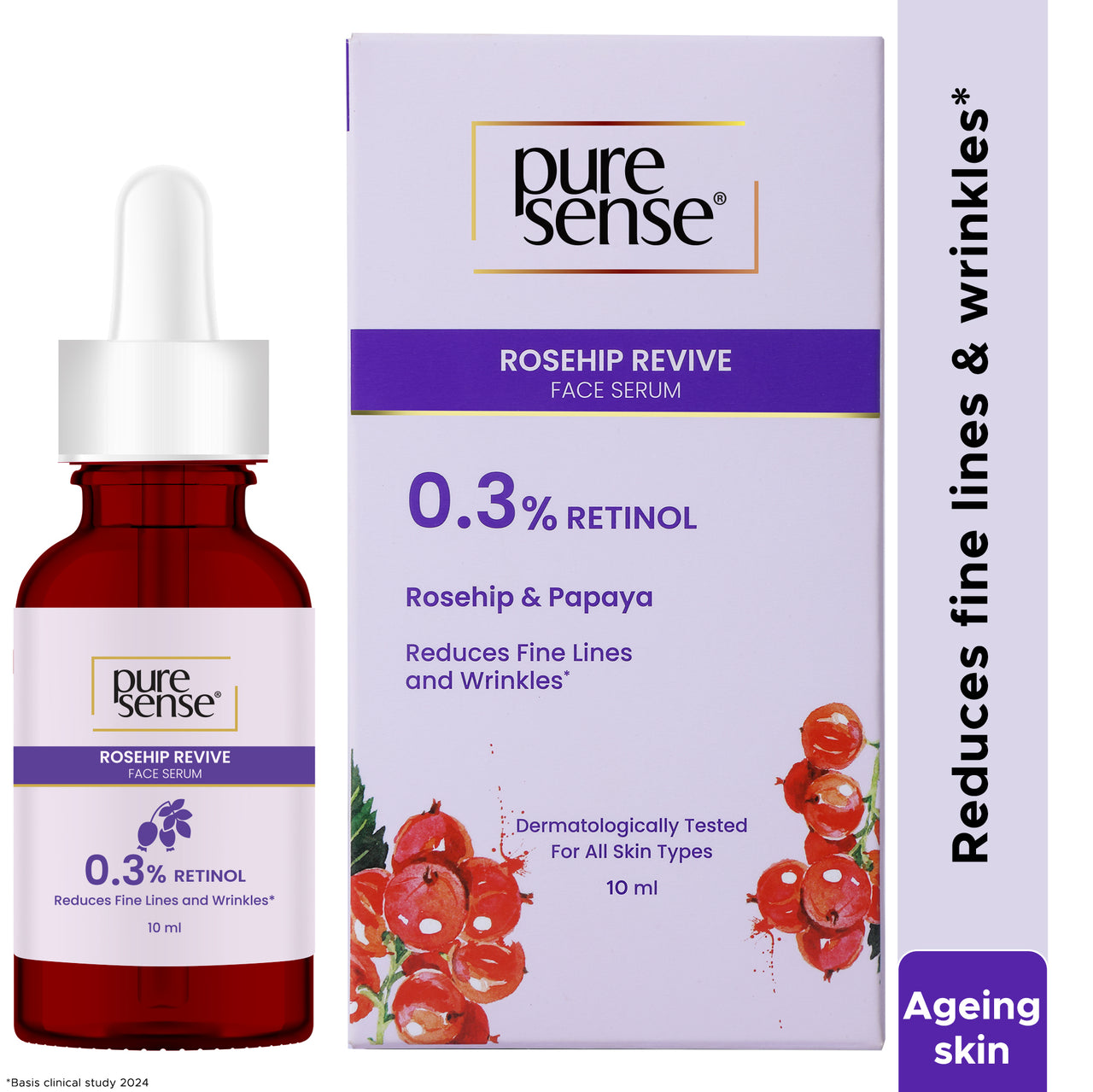 Rosehip Revive Face Serum with 0.3% Retinol | For ageing skin | 10ml