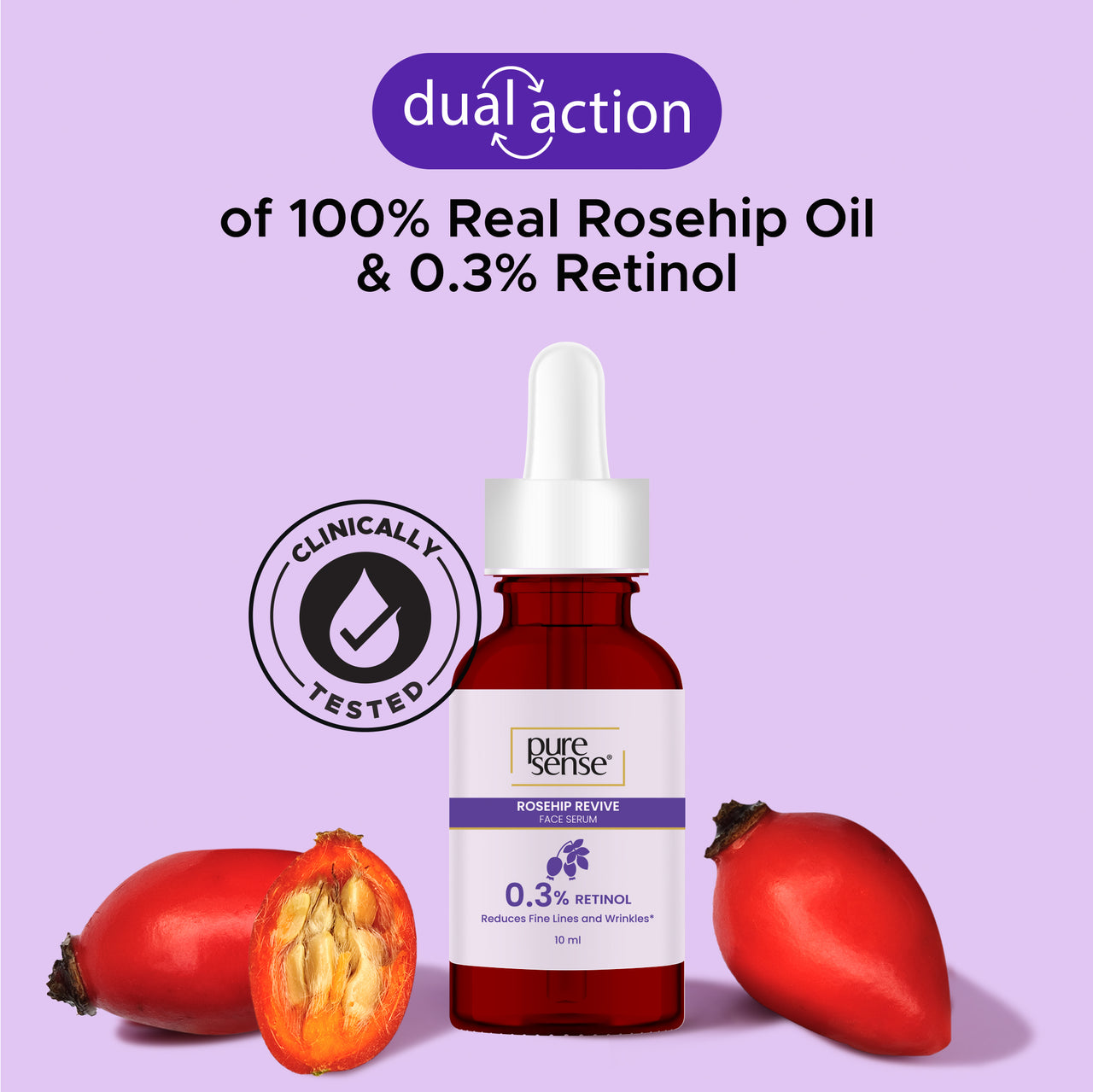 Rosehip Revive Face Serum with 0.3% Retinol | For ageing skin | 10ml