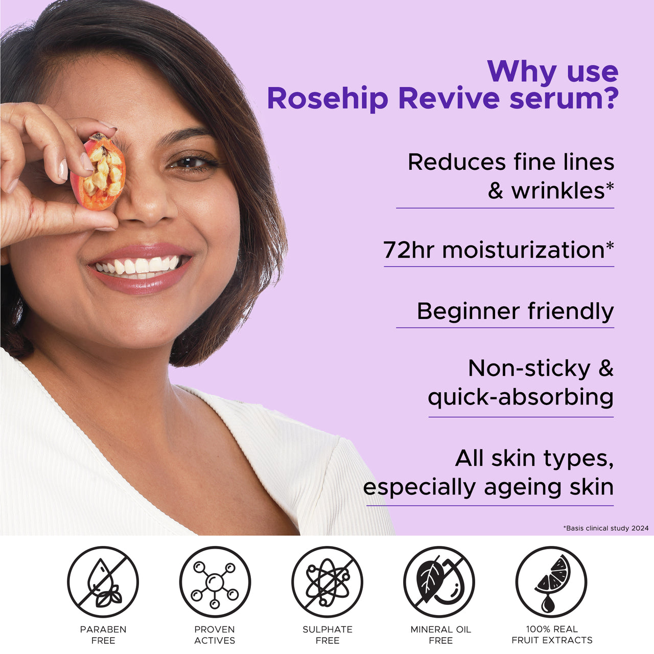 Rosehip Revive Face Serum with 0.3% Retinol | For ageing skin | 10ml