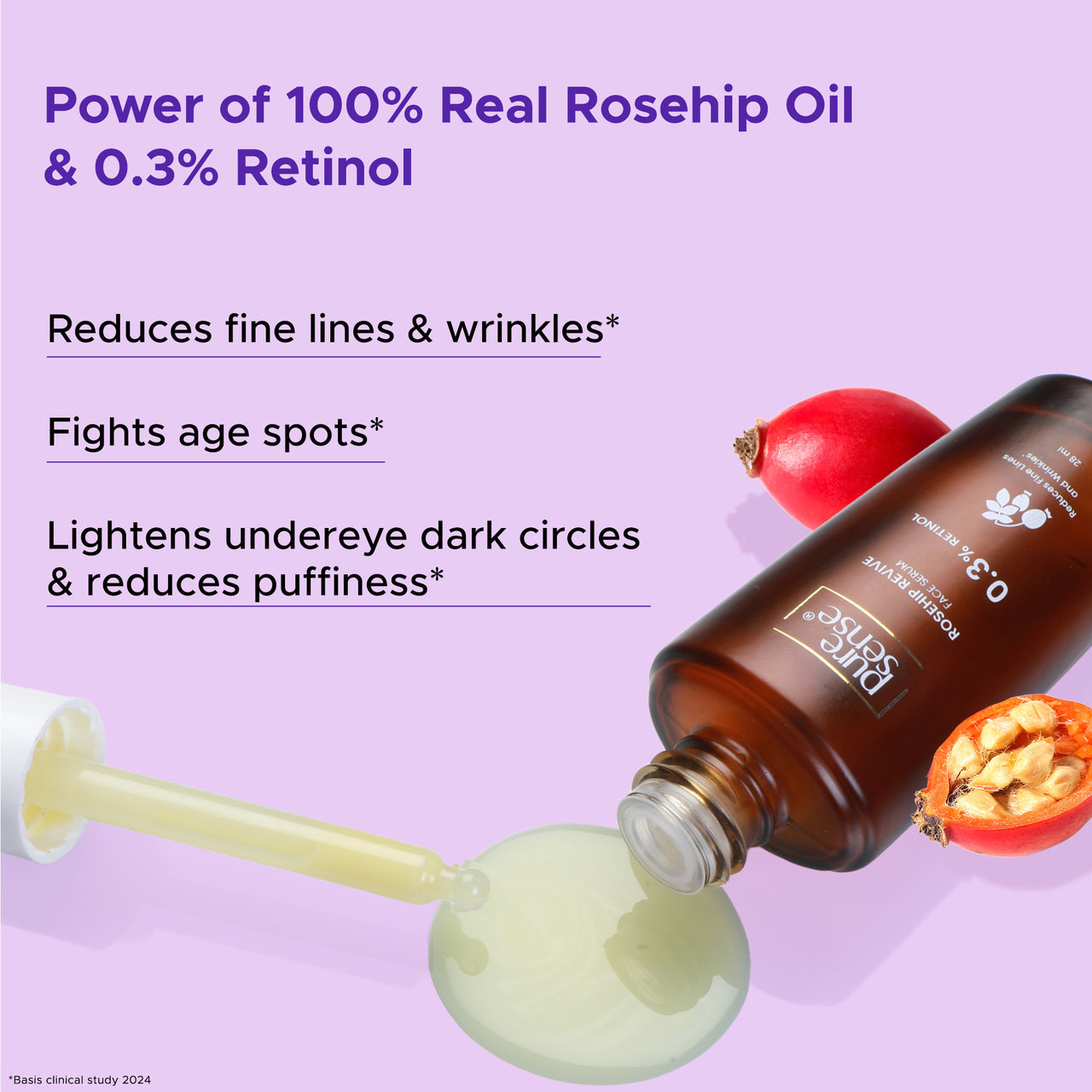 Rosehip Revive Face Serum with 0.3% Retinol | For ageing skin | 28ml