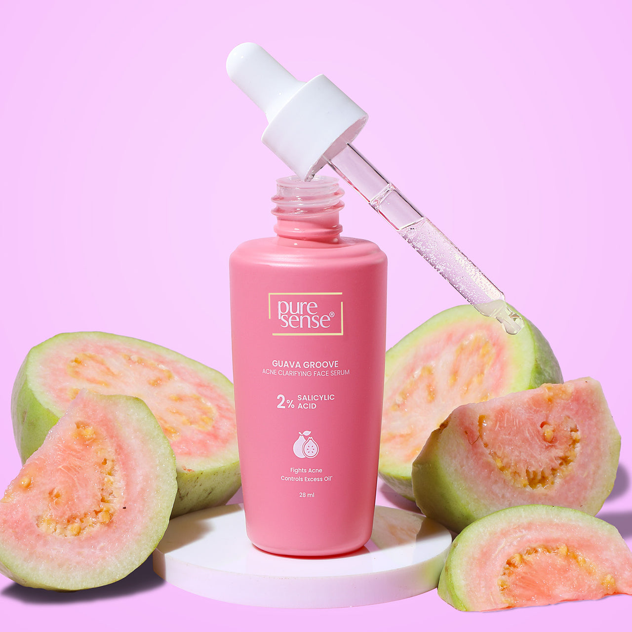 Guava Groove Acne Clarifying Face Serum with 2% Salicylic Acid | For oily skin | 28ml