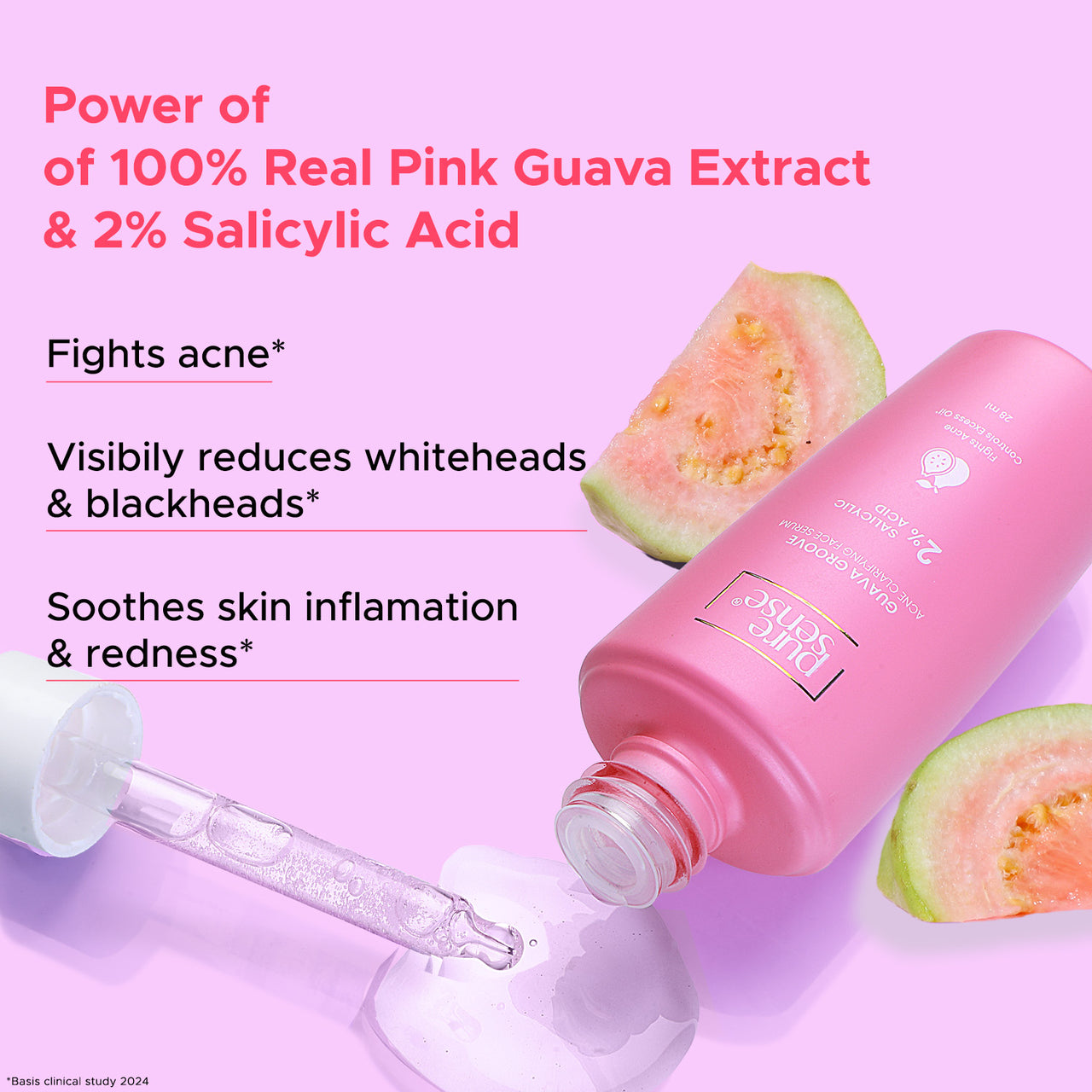 Guava Groove Acne Clarifying Face Serum with 2% Salicylic Acid | For oily skin | 28ml