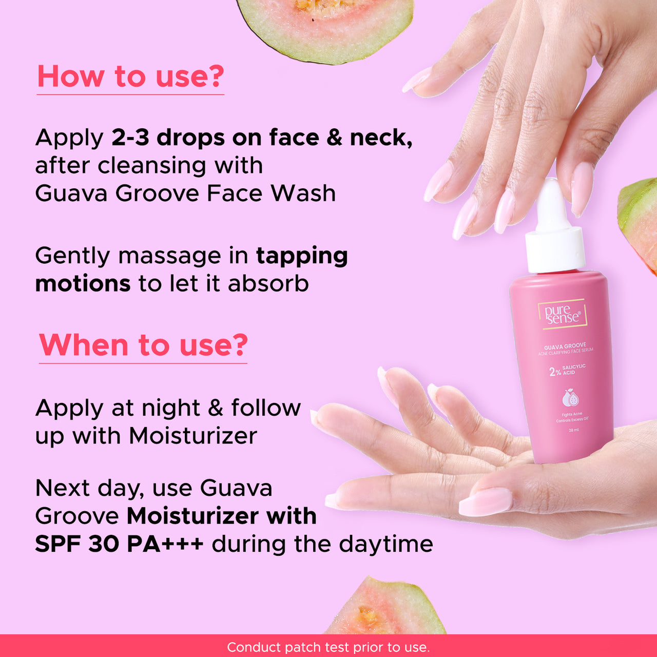 Guava Groove Acne Clarifying Face Serum with 2% Salicylic Acid | For oily skin | 28ml