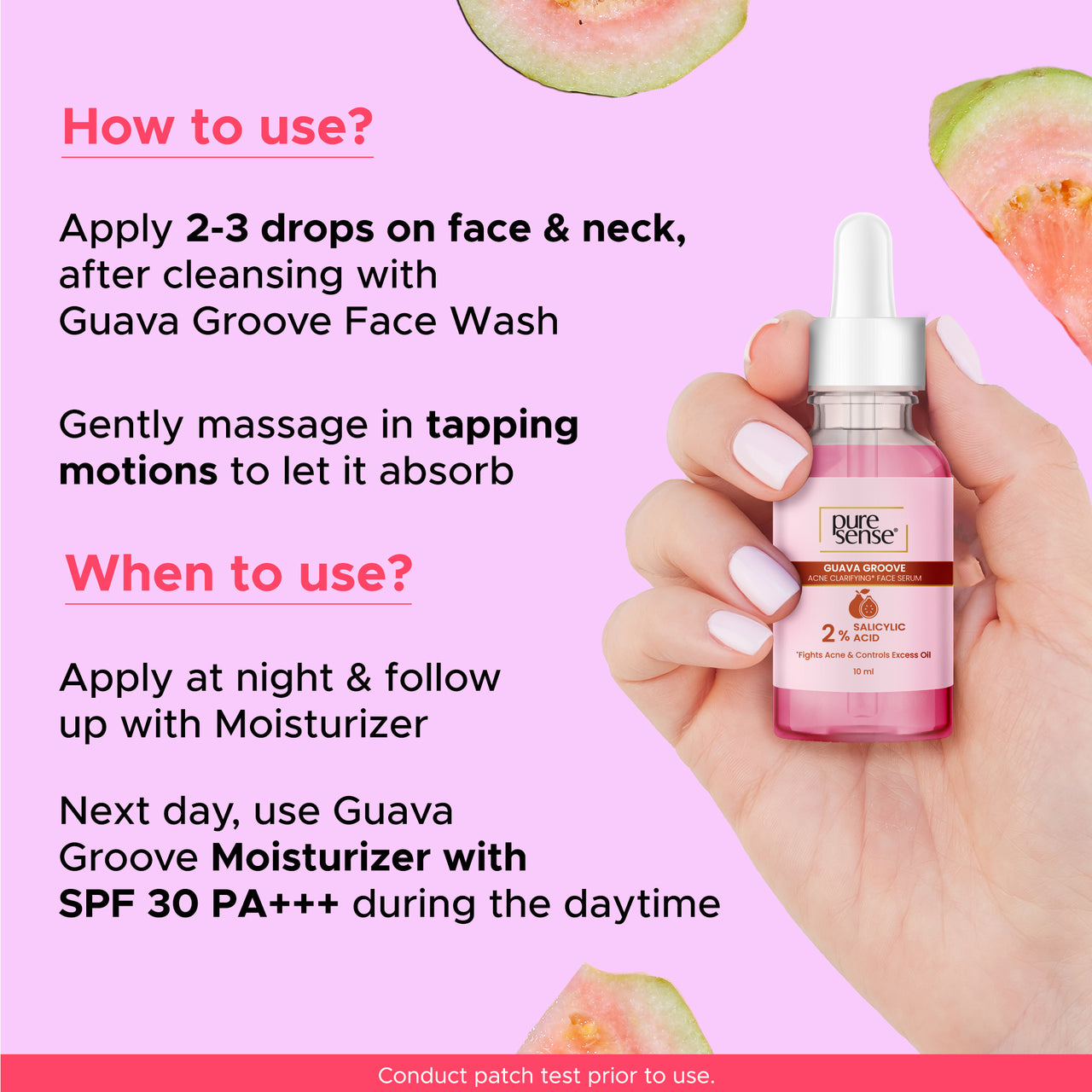 Guava Groove Acne Clarifying Face Serum with 2% Salicylic Acid | For oily skin | 10ml