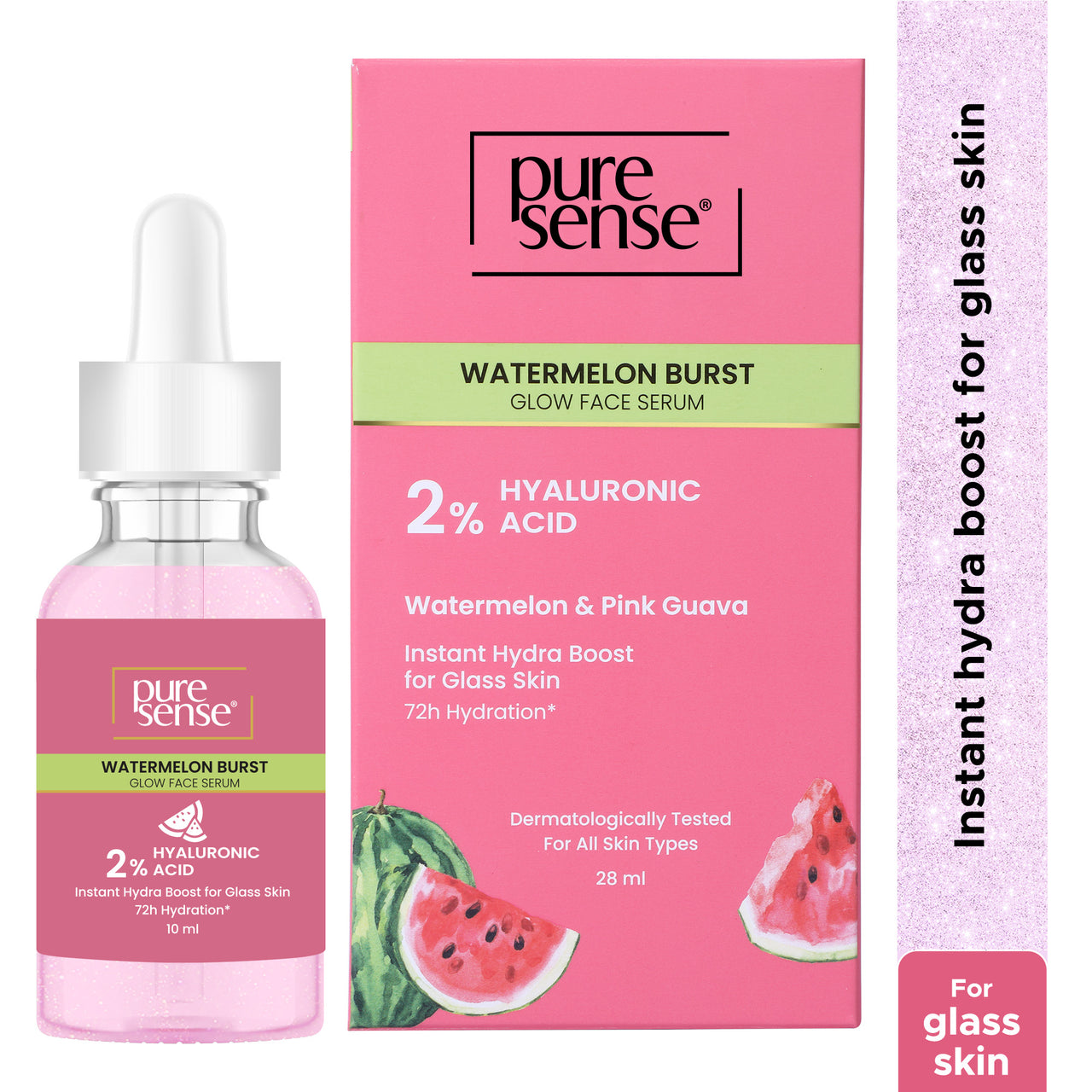 Watermelon Burst Glow Face Serum with 2% Hyaluronic Acid | For glass skin | 10ml