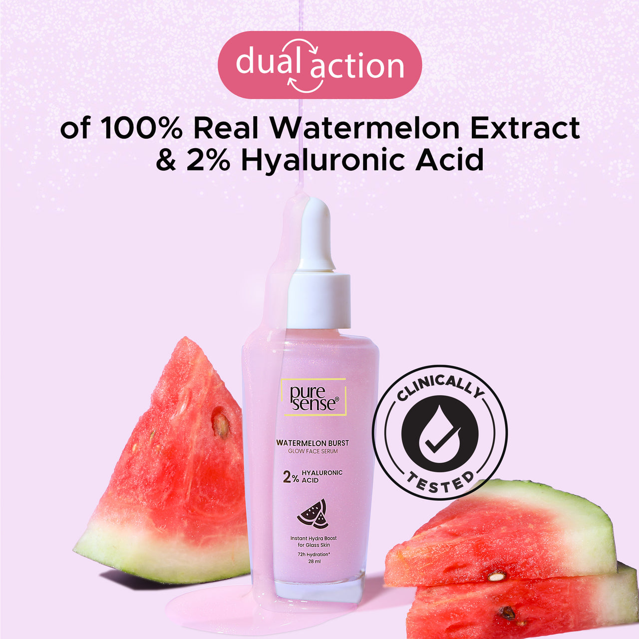 Watermelon Burst Glow Face Serum with 2% Hyaluronic Acid | For glass skin | 28ml