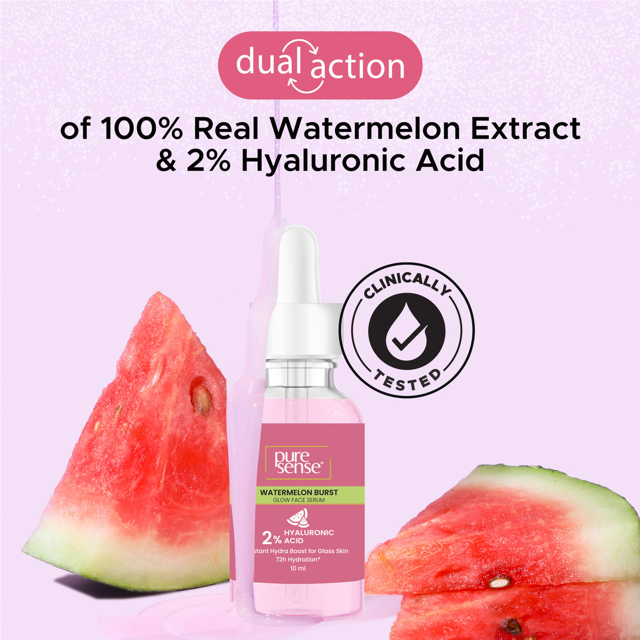 Watermelon Burst Glow Face Serum with 2% Hyaluronic Acid | For glass skin | 10ml