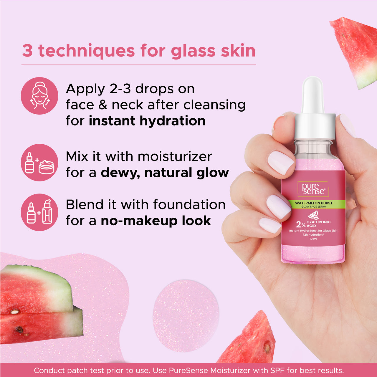 Watermelon Burst Glow Face Serum with 2% Hyaluronic Acid | For glass skin | 10ml