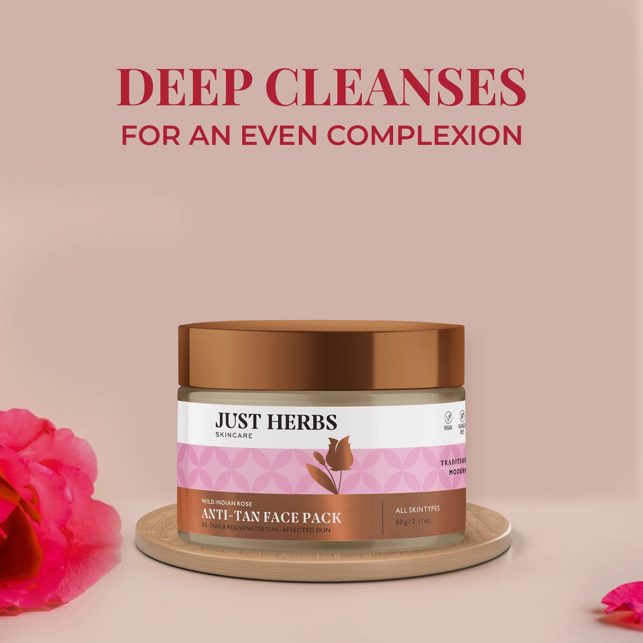 Anti-Tan Face Pack - Wild Indian Rose - BYOB