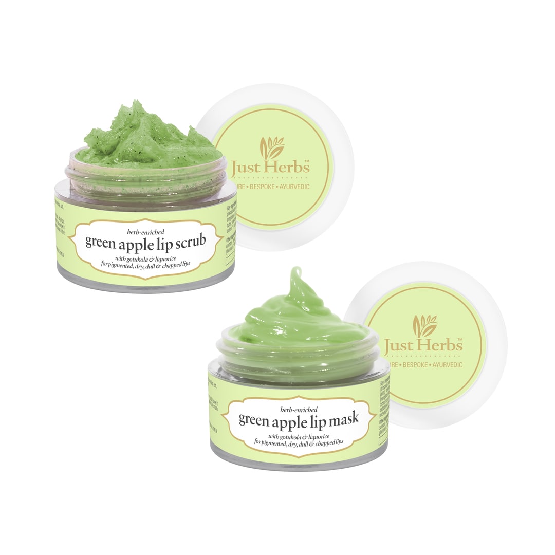 

Herb Enriched Lip Scrub & Mask Duo, Green_apple_combo